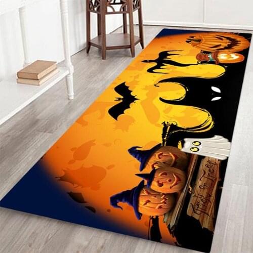 3D Halloween Funny Doormat For Entrance Door Anti-Slip Pumpkin Castle Doormat Bedroom Rugs Kitchen Floor Mats Carpets Home Decor