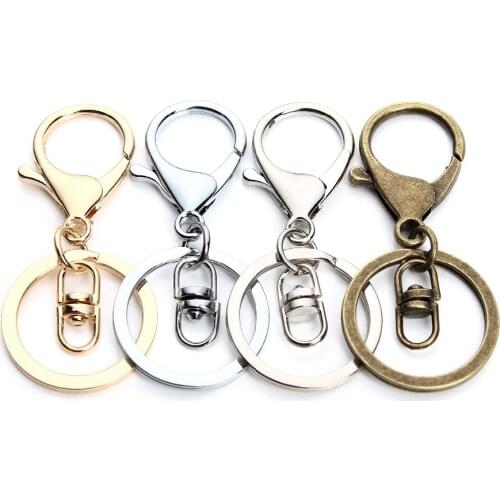 5pcs/lot 30mm Lobster Clasp Hook For Jewelry Keyring Keychain Split Jewelry For Diy Jewelry Making Accessories