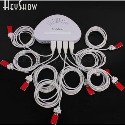 8 Ports Jellyfish Cell Phone Security Stand Burglar Alarm System Charging Mobile Phone Anti-Theft Display Holder For Tablet Pad