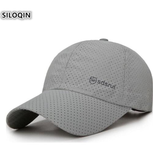 SILOQIN Snapback Cap Adjustable Size Mens Mesh Breathable Baseball Caps Womens Fashion Ponytail Letter Hat 2019 New Sports Cap
