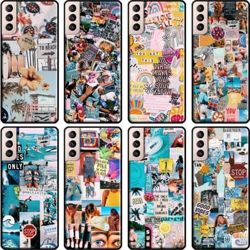 Summer Beach Collage Cover For Samsung Galaxy S20 FE S8 S9 S10 Plus Note 9 10 Note 20 Ultra S21 Phone Case