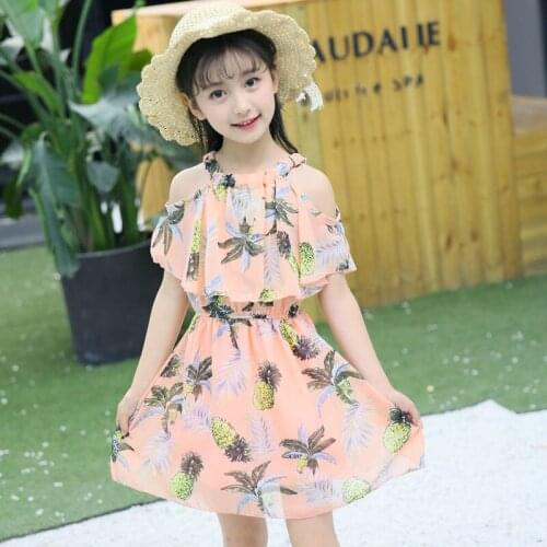 2021 Summer baby Girls Dress Clothes pink Bohemian Floral Off Shoulder Long Beach Plum blossom 3 4 5 6 7 8 9 10 12 13 14 years