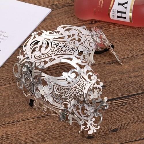 New 1 Pcs Elegant Diamond Rhinestone Mask Sexy Hallowmas Venetian Full Face Mask Mask Party Dance Mask Masquerade Cosplay Decor