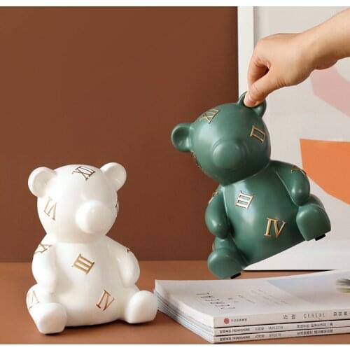 Bear Figurine Home Decor Ornaments Home Decoration Accessori Sculpture Modern Art statues Merry Christmas gift for kids