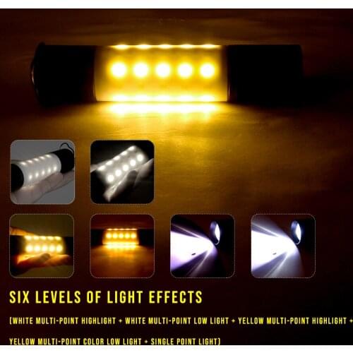 1/2/4/8PCS T6 Zoomable Flashlight USB Rechargeable Flashlight Mini Portable LED Torch Camping Tent Lamp Torch Outdoor Night Lamp