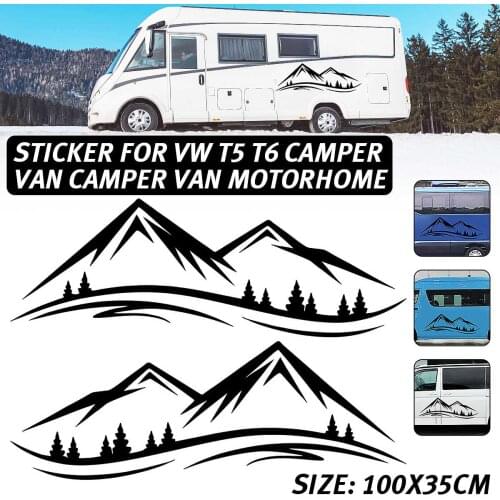 The RV caravan sideways tree was one caravan tug campers DIY the adornment of the Volkswagen T5 T6 vinyl car accessories