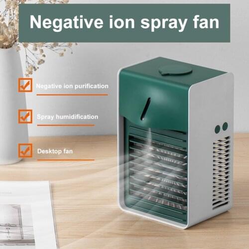 Summer USB Desk Mini Fan Portable Air Cooler Fan Air Conditioner Desktop Air Cooling Fan Humidifier Purifier For Office Bedroom