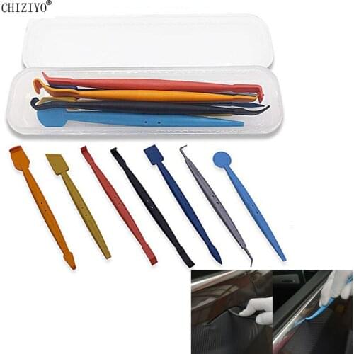 7PCS/Set Car Tint Explosion-proof Membrane Tool Magnetic Squeegee Scraper Vinyl Car Carbon Fiber Film Lamp Sticker Wrap Tools