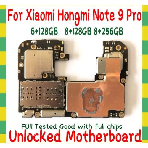 For Xiaomi RedMi Note 9 Pro Motherboard Mainboard Logic Board Original Global version Work Well Unlocked Main Circuits Board