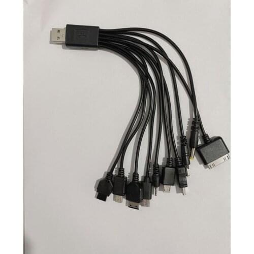 Multifunction 10 In 1 Retractable USB 2.0 Cable USB Charger Cable 10 In 1 Multi Charger Cables For Cell Phone convenient to use