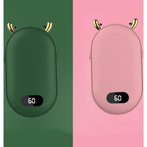 New Hand Warming Rechargeable Hand Warmer Power Bank Mini Cute Mini USB Charger Mobile Power Display Rapidly Heatin