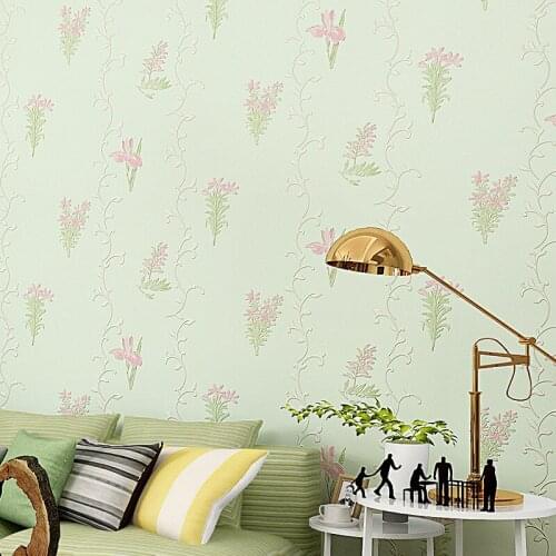 Beibehang Nonwovens Wallpaper Warm Pastoral Flower Wallpaper Bedroom Living Room Full House Sofa Background papel de parede