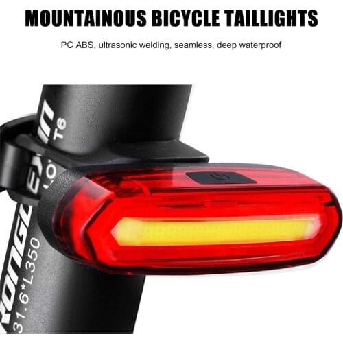 Durable Bike Taillight Skillful Manufacture Mountain Bicycle Rear Light USB Rechargeable Night Cycling Bike Induction Lamp