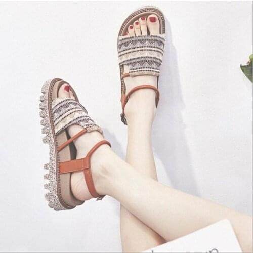 Luxury Designer Women Sandals New Summer Shoes Woman Heels For Wedges Chaussure Femme Casual Gladiator Platform Shoes Talon New