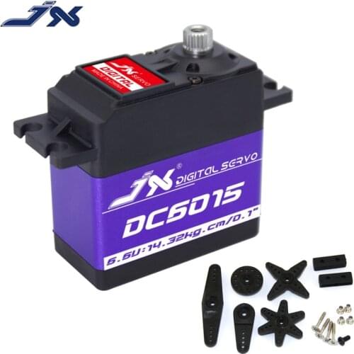 JX Servo DC6015 15kg Aluminium Shell Metal Gear Core Digital Standard Standard Angle Servos for RC Drone 1/8 1/10 Car DS3325MG