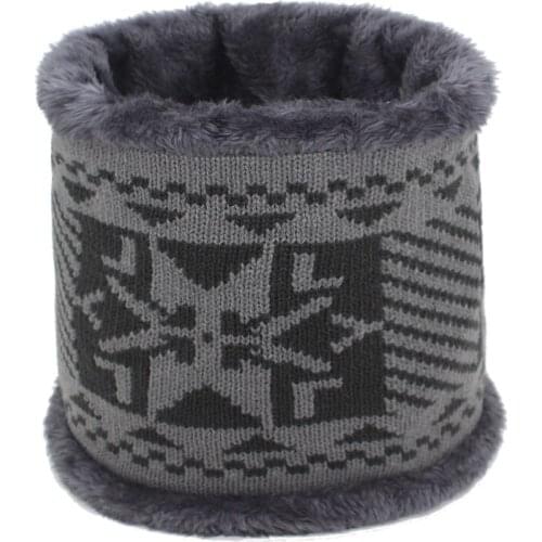 Fashion Women Winter Scarf Men Shawl Knitted Scarves For Man O Neck Snood Warp Collar Warm Print Thick Wool Male Fleece Scarves