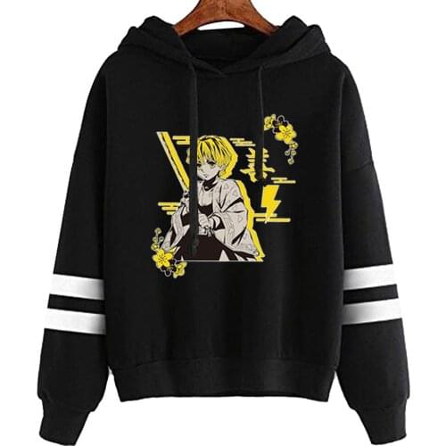 Anime Demon Slayer Kimetsu No Yaiba Hoodies Men Long Sleeve Pullover Sweatshirt Unisex Male