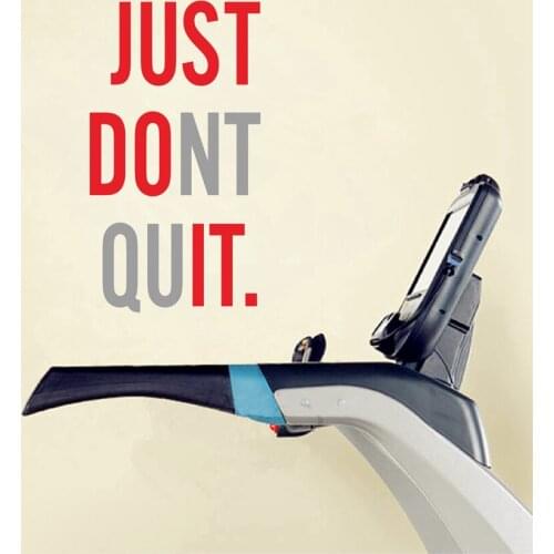 "JUST DONT QUIT" Gym Wall Sticker Motivational Quotes Words Vinyl Stickers For Gym Decoration Wall Decals Wallpaper Mural