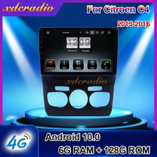 Xdcradio 9" Touch Screen Android 10.0 For Citroen C4 Car Radio DVD Multimedia Player GPS Navigation 6+128G Carplay Stereo 4G
