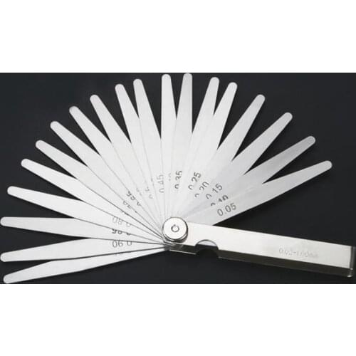 0.02-1mm 32pcs Blade Hight Precision Stainless Steel Feeler Gauge Thickness Gap Metric Filler Thickness Measuring Probes Tools