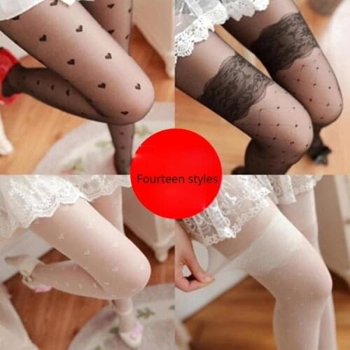 14 styles Sexy Stay Up Thigh High Tights Fishnet Mesh Skull Print Punk Stretch Pantyhose For Women Accessories