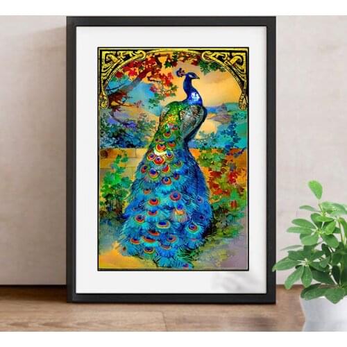3D Diamond Painting Peacock Diamond Embroidery DIY Stich Full Round Drill Resin Rhinestone Painting Decoration Home