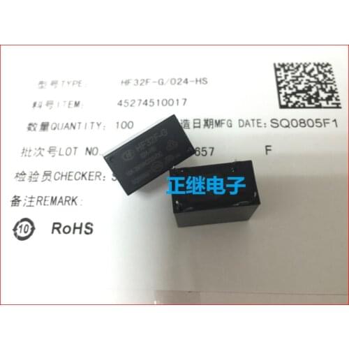 5pcs/lot HF32F-G-005-HS Relay JZC-32F-G-5V-HS High load 10A A group of normally open 4PIN