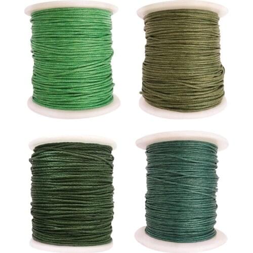 8 Roll Of 80m Waxed Cotton Cord String For DIY Necklace Bracelet Jewelry 1mm