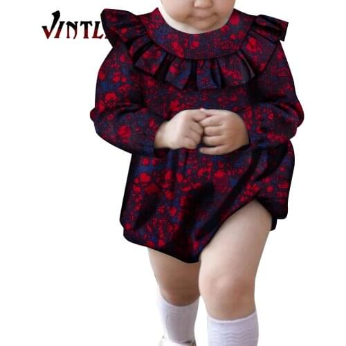 African Clothes for Kids Ankara Fashion Bodysuit Traditional African Style Childrens Costume Babys Gifts Party Wear WYT620