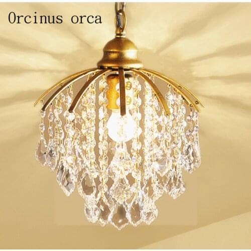 American Creative crystal chandelier single aisle porch corridor lamp Jane bar cloakroom stairs restaurant lighting