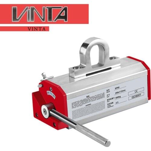 BIG Sales CNC SP Series SP-60 electro manual permanent magnetic lifter transportation steel plate lifting magnet for crane red