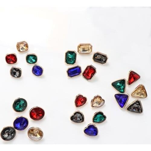 100 pieces 17mm-21mm diy glass crystal heart beads.for woman girl hairpin head rope jewelry making accessories 2021 wholesale