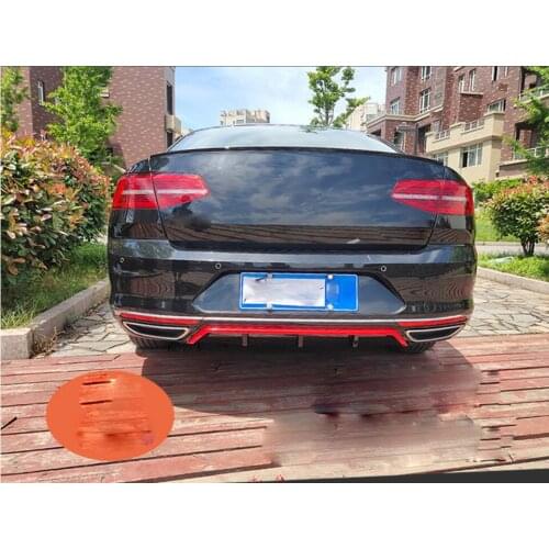 Black Sliver Rear Bumper Lip Trunk Spoiler Diffuser Refit Tail Wagon For vws Magotan Passat B8 Variant 2017 2018 2019 YJD