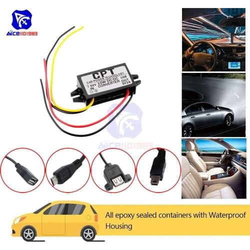 DC-DC Step Down Buck Converter Power Supply Module 7-50V to 5V 2A 10W for Car Male Female USB Adapter Mini USB Micro USB Adapter