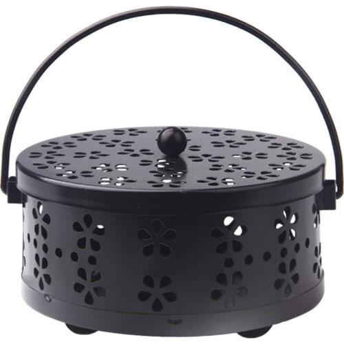 Incense Coil Holder Portable Coil Incense Burner Durable Classical With Handle Hollowed Mosquito Coil Holder Home Intelligent