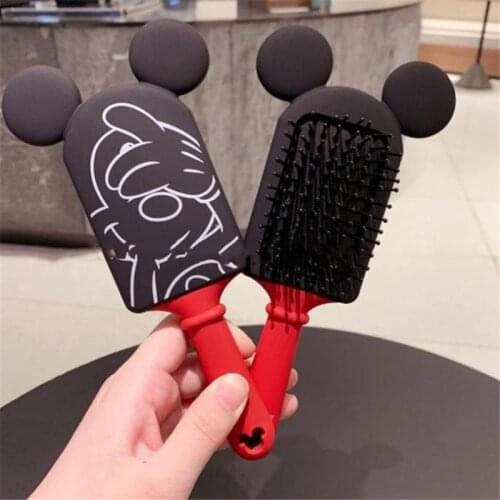 Disney Mickey Frozen hair clip Cartoon air cushion comb hair anti-static comb children cute comb girl Minnie heart balloon comb