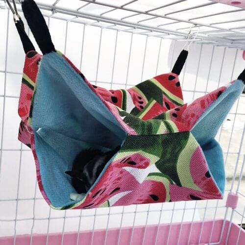 Pet Hammocks Hanging Bed Nest Double Layer Canvas Hammock Hamsters Chinchillas Ferrets Hammock SCVD889