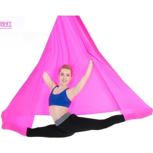Hot Selling L:5.5 Yards W:3 Yard Pilates Yoga Flying Swing Aerial Yoga Hammock Silk Fabric for Yoga Bodybuilding(5mx2.8m)