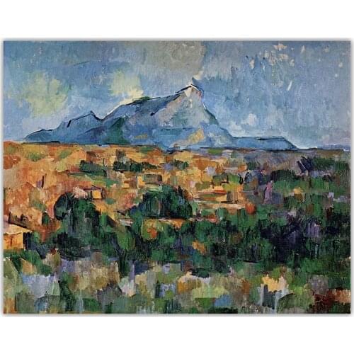 Citon Paul Cezanne《Mount Sainte》Canvas Oil Painting Artwork Poster Picture Wall Background Decorations Home Living Room Decor