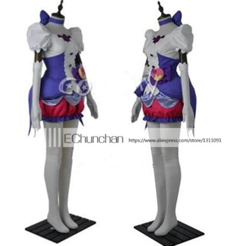 KiraKira Pretty Cure A La Mode Cosplay Costume Cure Macaron Kotozume Yukari Cosplay Purple Dress