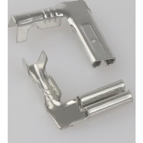 100 sets(200PCS) 2.8mm flag type brass terminal with pvc cover Connector