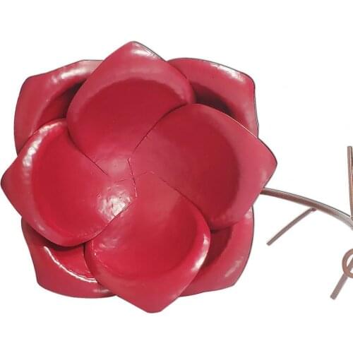 Bird Feeder Coneflower Shape Vintage Style Anti-corrosion Iron Red Hanging Bird Feeder for Outdoor