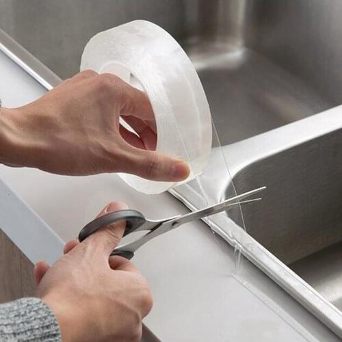10M Kitchen Sink Tape Bathroom Shower Sink Bath Sealing Strip Tape pvc Waterproof Wall Sticker Sink Edge Tape Nano Tape
