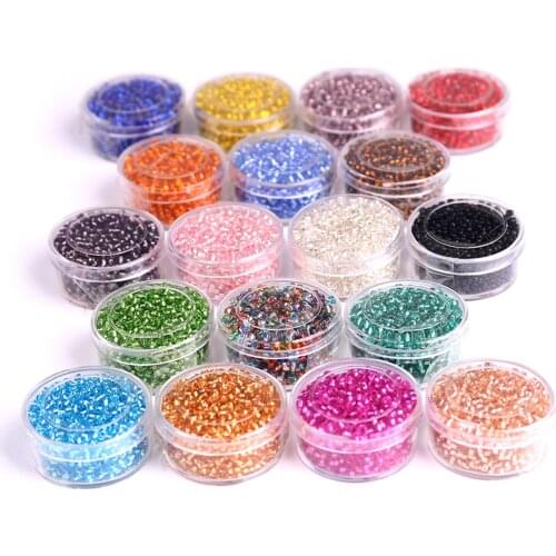 Hot Mixed Colors 5000pcs 2mm Czech Glass Seed Beads Spacer Crystal Beads Charms Loose Lampwork Glass Beads Jewelry Making DIY