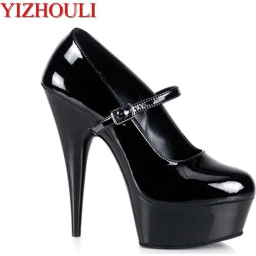 Hot sell star model 15cm high heel womens shoes, the stage model qiu dong thick base lacing womens Dance Shoes