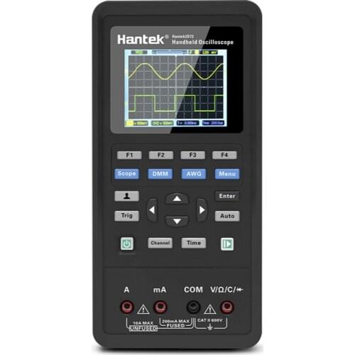 Hantek 3in1 Multimeter Waveform Generator Handheld Digital Oscilloscope Portable USB 2 Channel 40mhz 70mhz Best Tester Kit