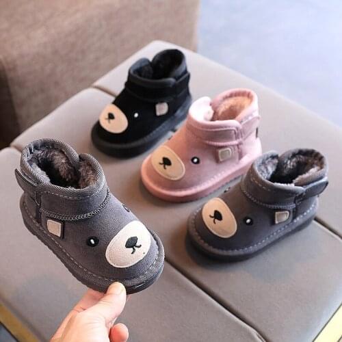 New Baby Snow Boots 1-3-5 Years Old 6 Soft-soled Toddler Shoes Winter Plus Velvet Cotton Shoes Boy Boots Kids Shoes for Girl
