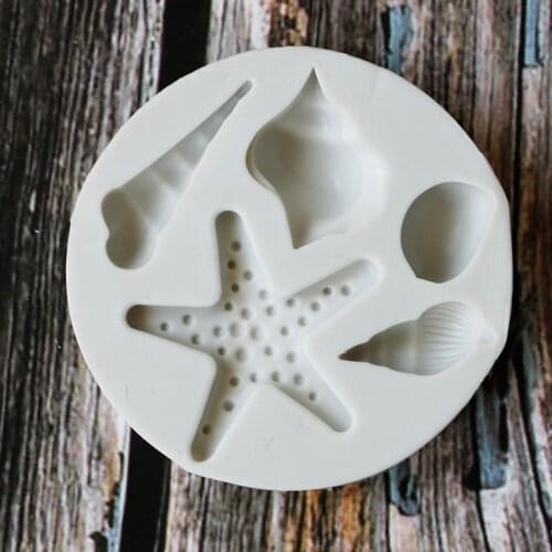 Ocean Series Shell Starfish Fondant Cake Chocolate Pastry Resin Silicone Mold Clay Epoxy Baking Tools