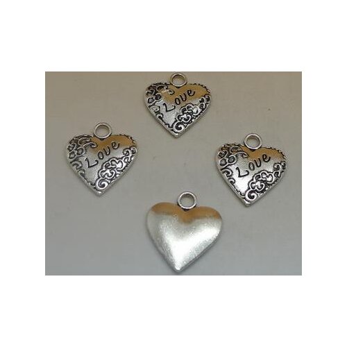 Zinc alloy pendant jewelry accessories diy handmade material charms Small peach heart pendant