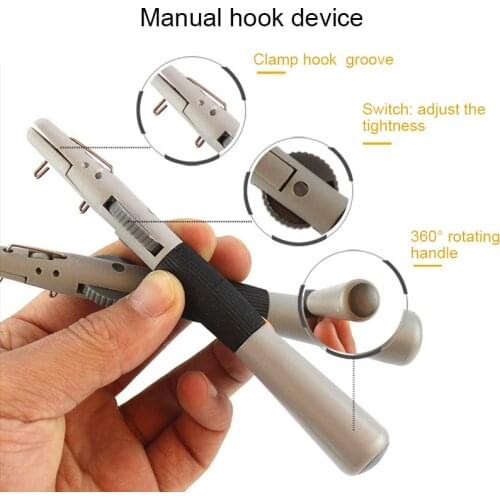 ABS Tie Hook Manually Fish Hook Wire Knotter Line Fishing Tackle Fast Tying Knot Tool Binding Hook Line Tyer Fishing Tool Tackle